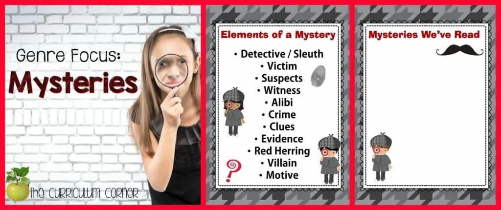 FREE Mysteries Unit of Study for 4th & 5th Grades from The Curriculum Corner | Reading Workshop | Intermediate Classrooms | Mystery