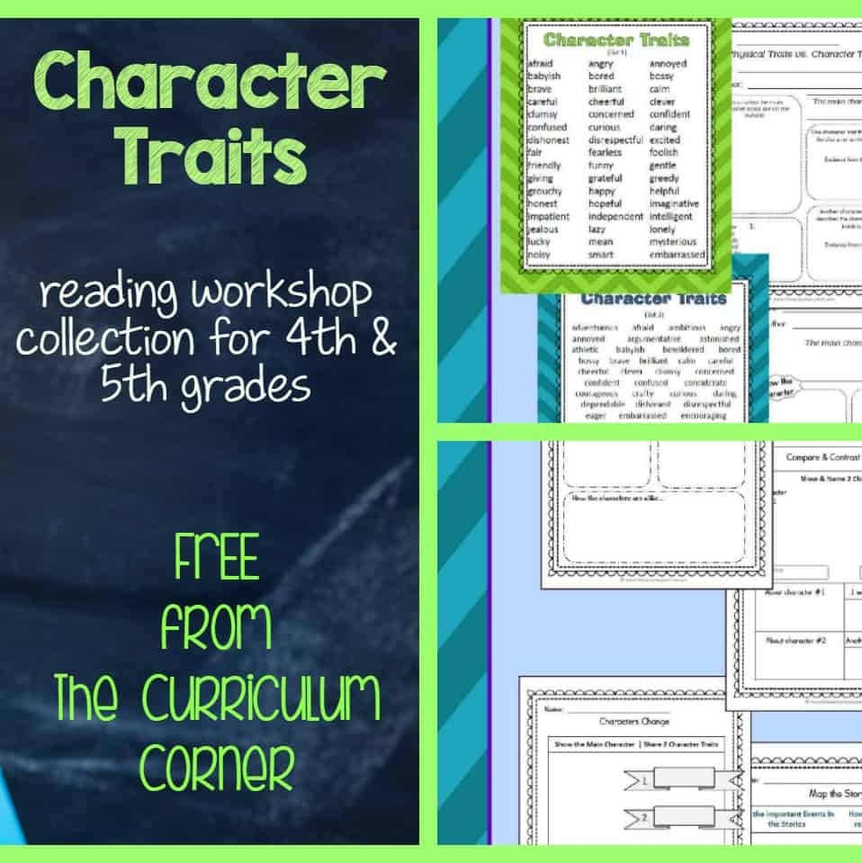 Character Traits Resources - The Curriculum Corner 4-5-6