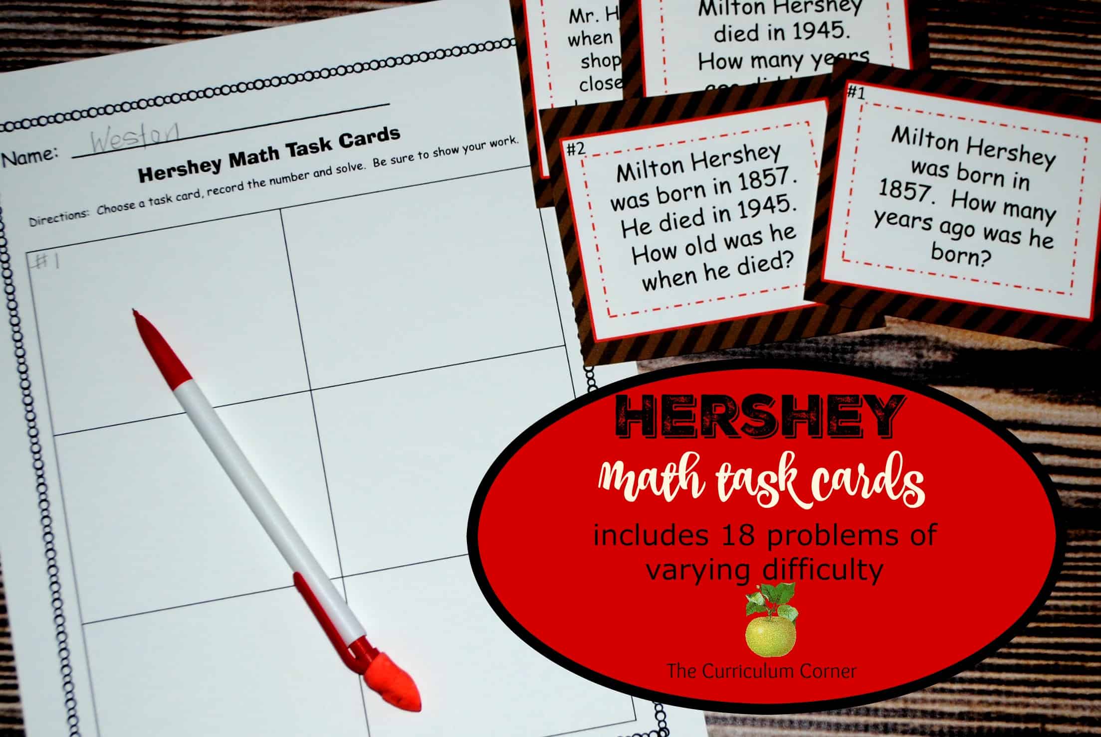 Hershey Bar Math - The Curriculum Corner 4-5-6