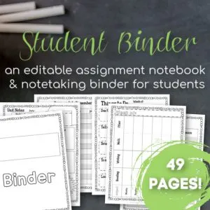 student planning binder new 1 feature - The Curriculum Corner 4-5-6