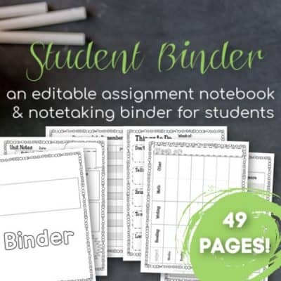 student planning binder new 1 feature - The Curriculum Corner 4-5-6