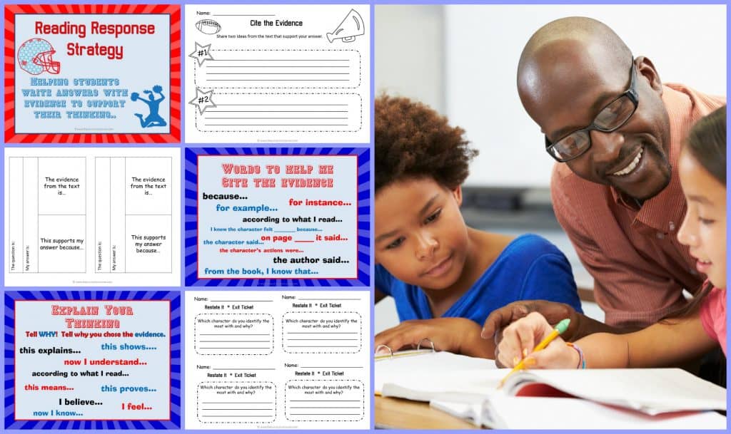 FREE Reading Response Strategy Collection from The Curriculum Corner | Siting sources | Providing evidence