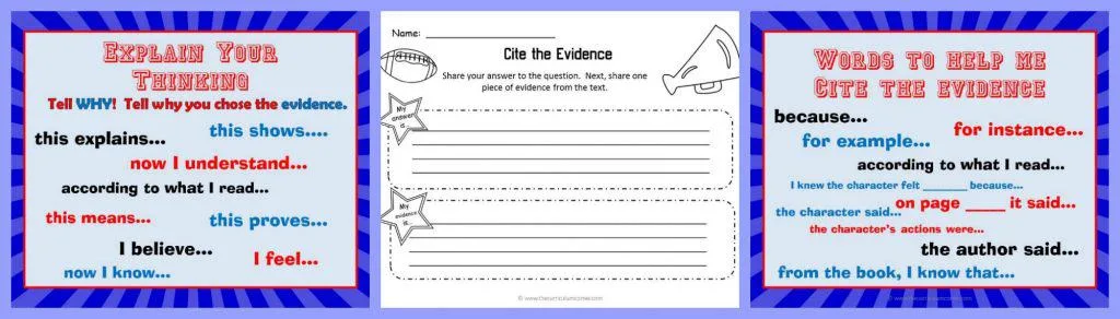 FREEBIE Reading Response Strategy Collection from The Curriculum Corner | Siting sources | Providing evidence free to help students write essays!