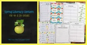 FREE Spring Literacy Centers from The Curriculum Corner