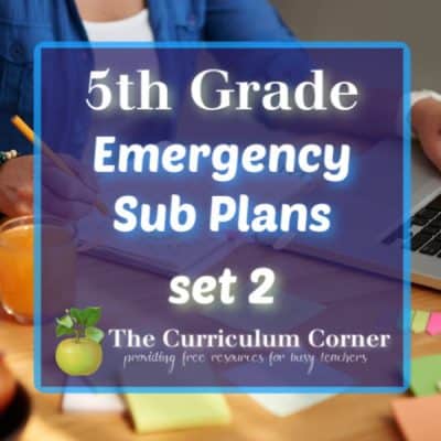 5th Grade Sub Plans – Set 2