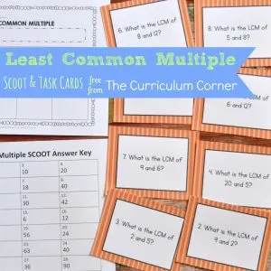 FREE Least Common Multiple Scoot Game & Task Cards 2 - The Curriculum ...