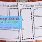 FREE Thinking Sketch Notetaking pages from The Curriculum Corner 2