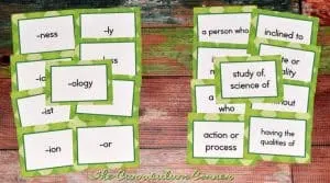 FREE Suffix Collection from The Curriculum Corner