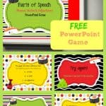 FREE Parts of Speech PowerPoint Game | The Curriculum Corner | Nouns, Verbs, Adjectives 2