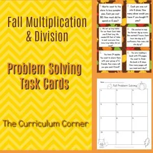 FREE Fall Multiplication Problem Solving & Fall Division Problem ...