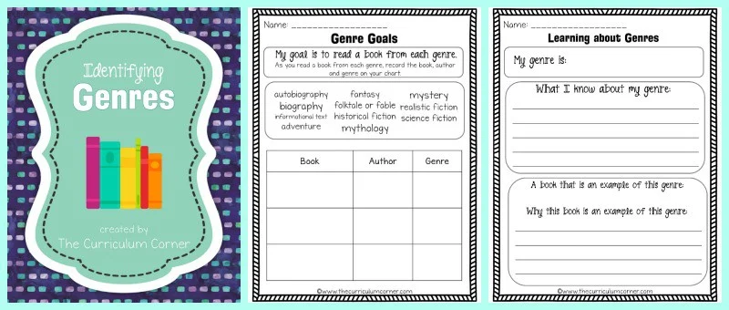 FREE Identifying Genres Collection from The Curriculum Corner 5