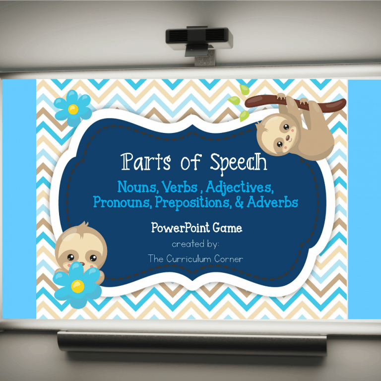 FREE Parts of Speech PowerPoint Game The Curriculum Corner Nouns