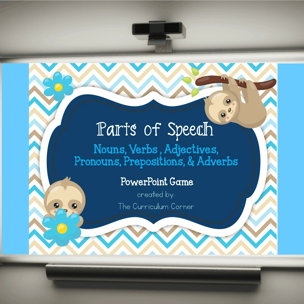 FREE Parts of Speech PowerPoint Game | The Curriculum Corner | Nouns, Verbs, Adjectives, Adverbs, Prepositions, Pronouns