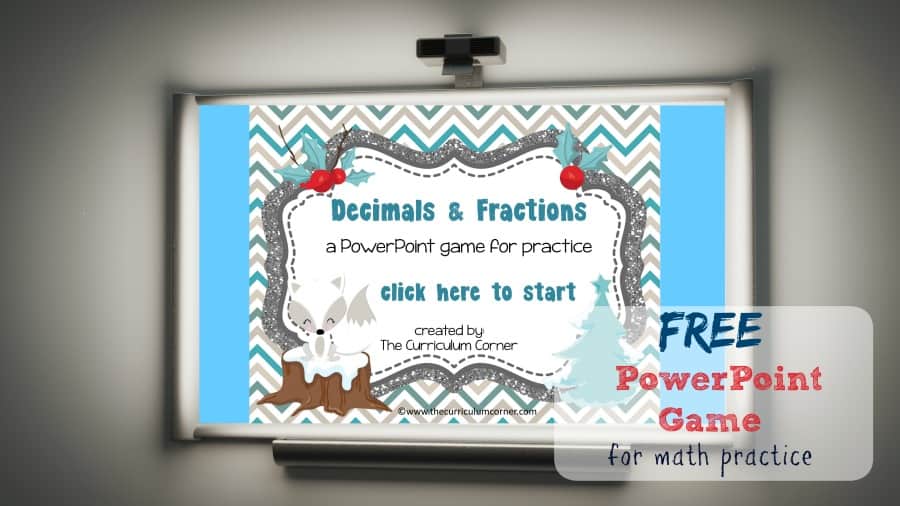 This winter decimals & fractions game is a PowerPoint designed to give your students extra math practice.