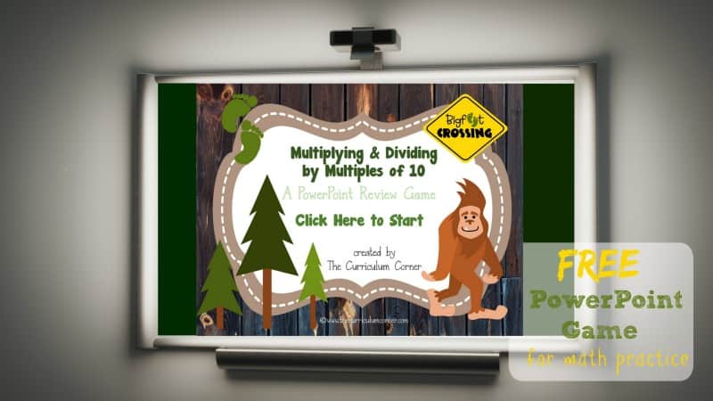 Students will practice multiplying and dividing by multiples of 10 with this free, engaging PowerPoint game created by The Curriculum Corner. 