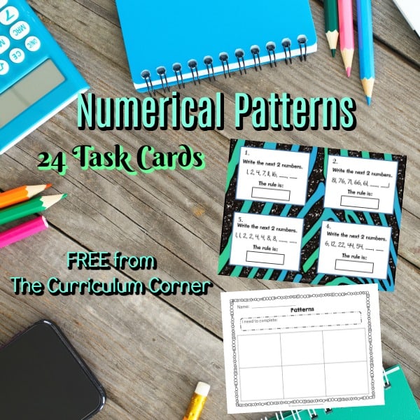 Numerical Patterns Task Cards