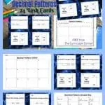 Decimal Pattern Grids Task Cards from The Curriculum Corner