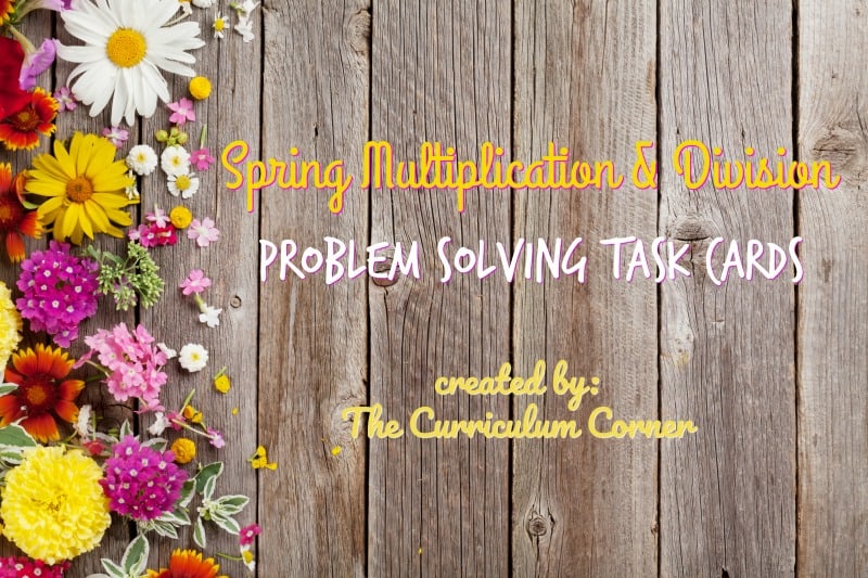 These spring problem solving task cards are designed to give your fourth grade math students extra practice with word problems.