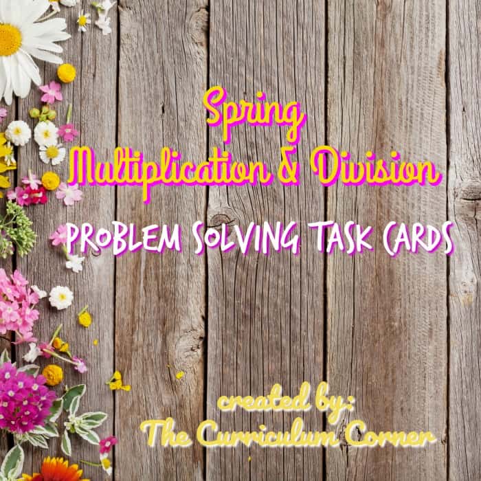 FREE Spring Math Problem Solving Multiplication & Division from The Curriculum Corner