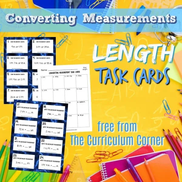 This collection of 32 converting length task cards will give your students practice with fifth grade math skills.