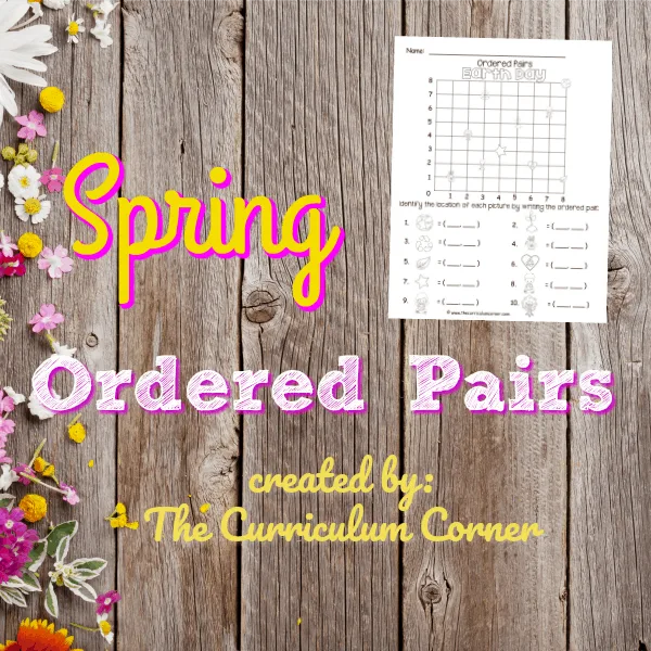 FREE Spring Ordered Pairs from The Curriculum Corner