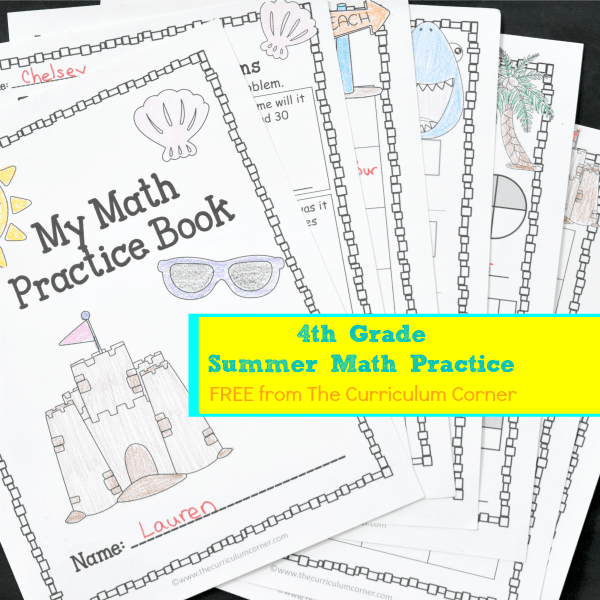 FREE 4th Grade Summer Math Practice Booklet