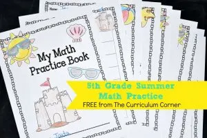 We have created this 5th grade summer math booklet to help your students get a little math skill practice in over their summer&nbsp; break.