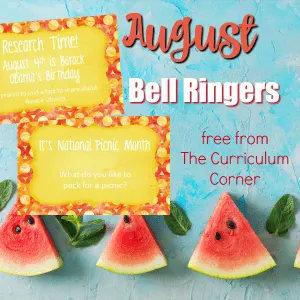 This free collection of August bell ringers has been created to help you create a simple and engaging morning routine.
