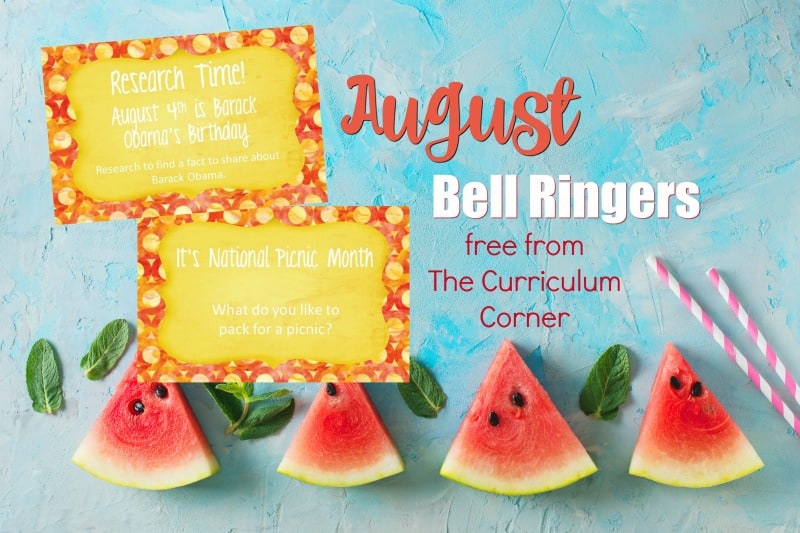 This free collection of August bell ringers has been created to help you create a simple and engaging morning routine.