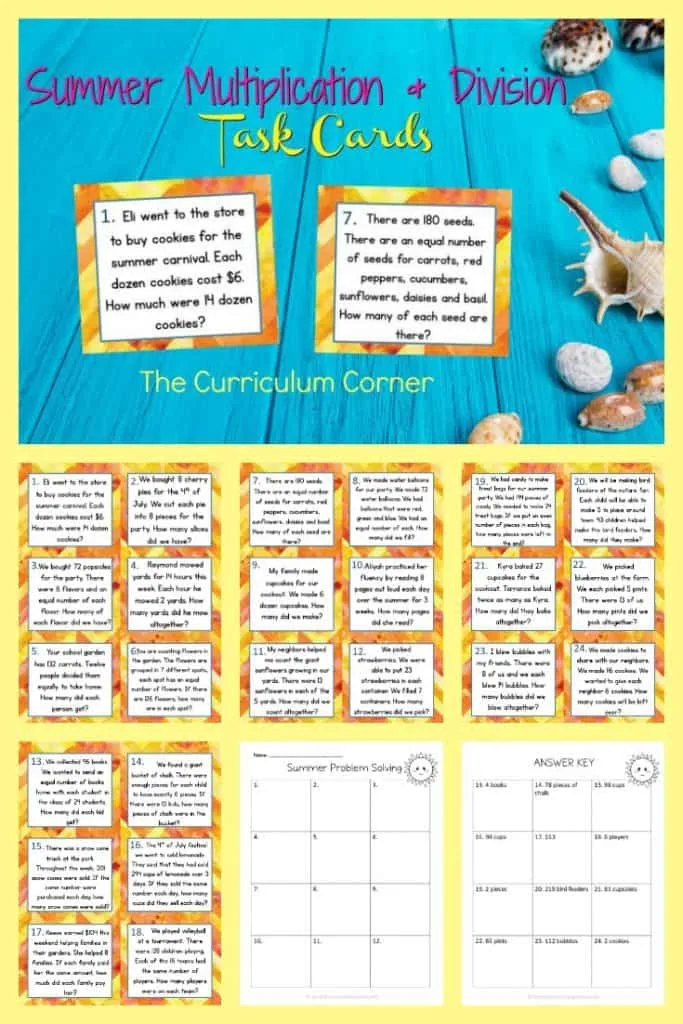 Summer Multiplication & Division Problem Solving