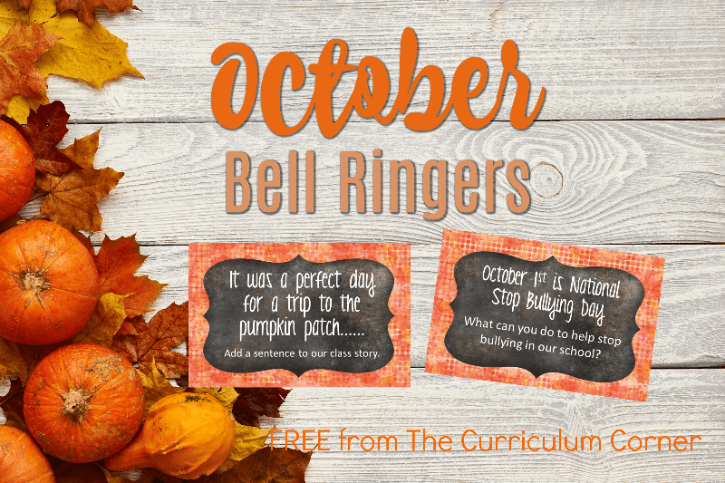 This free collection of October bell ringers has been created to help you create a simple and engaging morning routine.