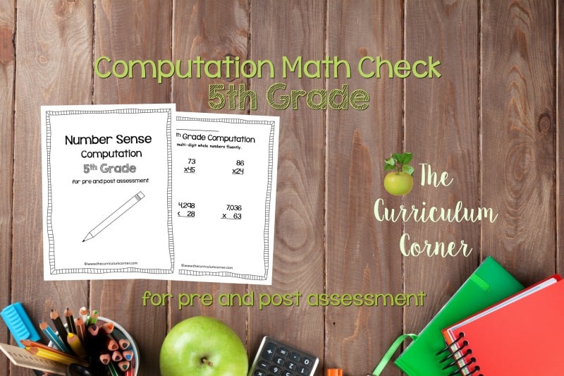 This 5th Grade Computation Math Check is designed to be a pre and post assessment for computation standards in your math classroom.