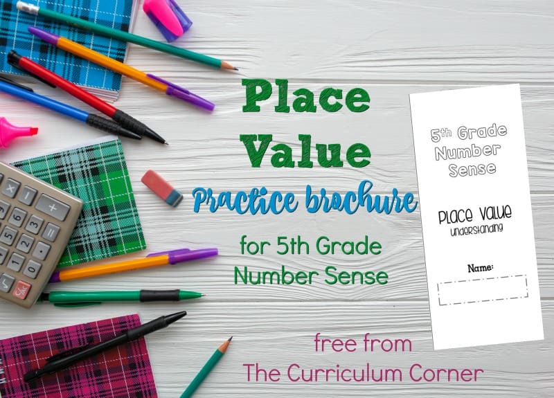 This brochure provides ready to go practice for fifth grade place value - it addresses fifth grade concepts.