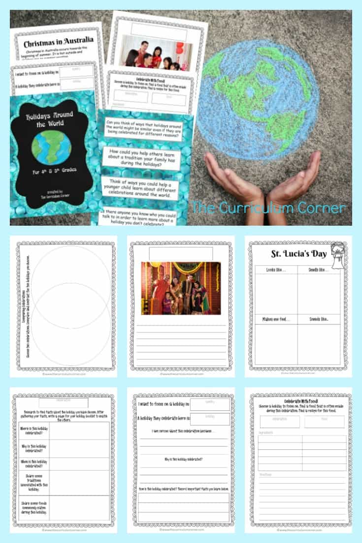 Celebrate Holidays Around the World in your classroom with this free printable collection from The Curriculum Corner.