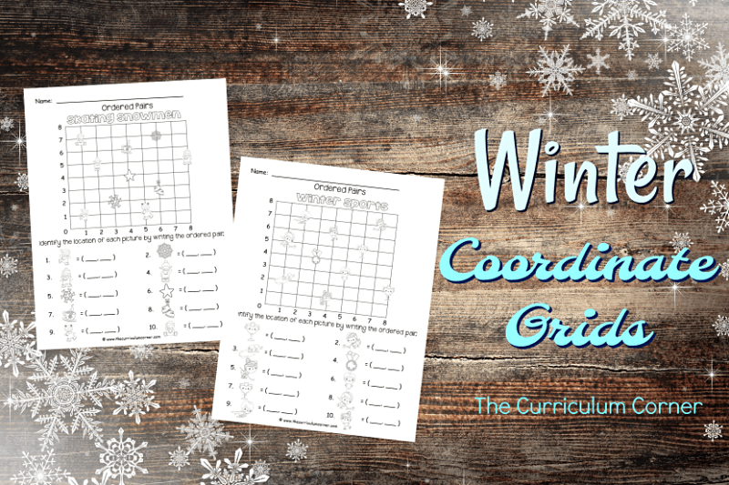 These winter ordered pairs have been created as an engaging, free printable math activity for your classroom (coordinate grids.)