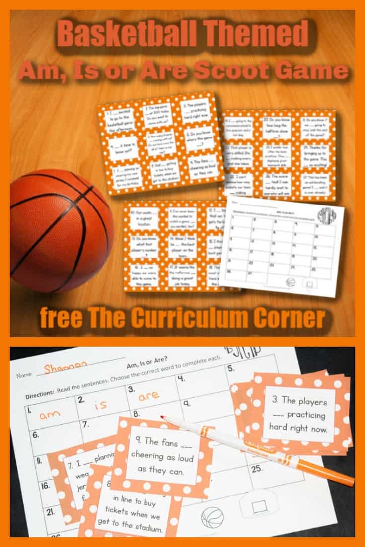 This Basketball Am, Is or Are Scoot game is great for practice or review your fourth or fifth grade classroom!
