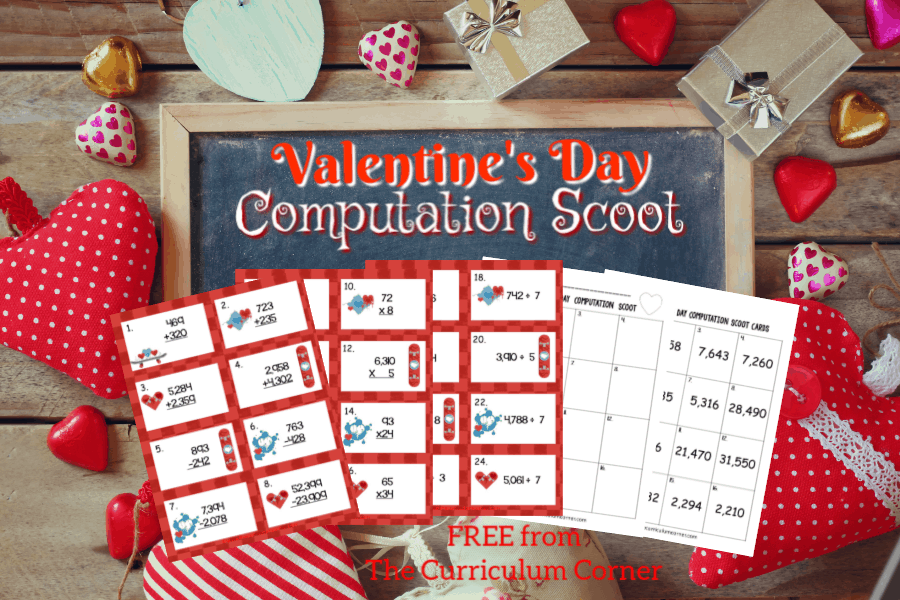 This Valentine's Day Computation Scoot game is great for practice or review this February in your fourth or fifth grade classroom!