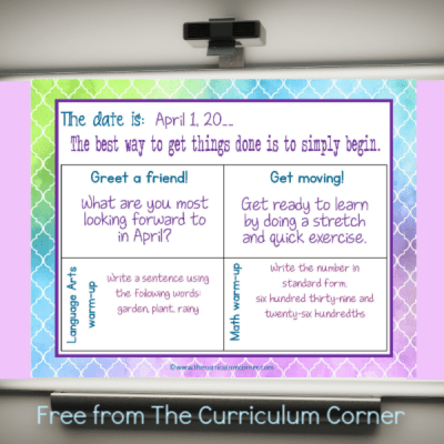 April Daily Welcome Messages