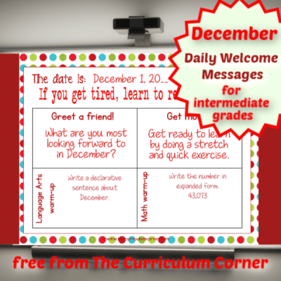 December Daily Welcome Messages