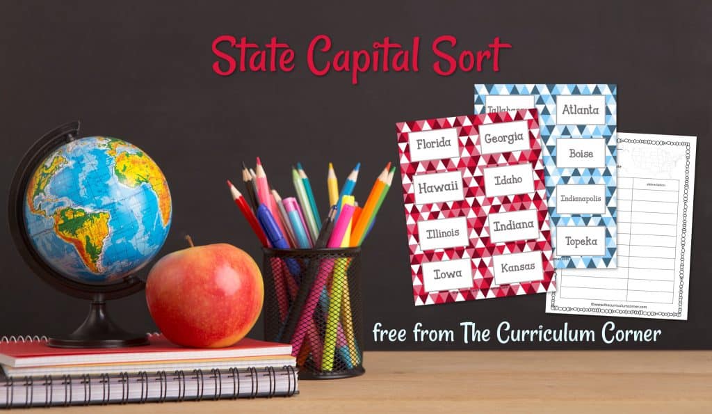 States & Capitals Cards