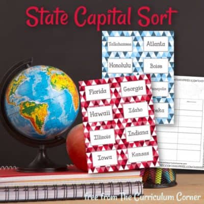 States & Capitals Matching Cards