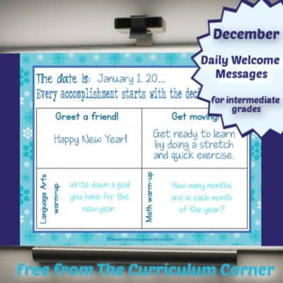 January Daily Welcome Messages