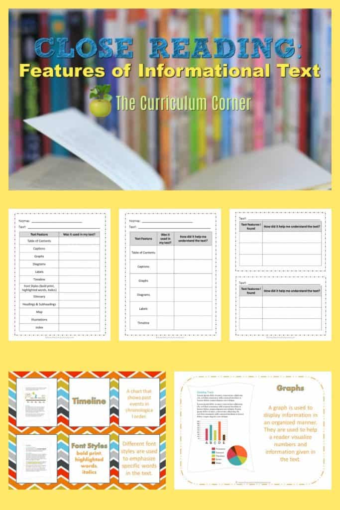 informational text features checklist clipart