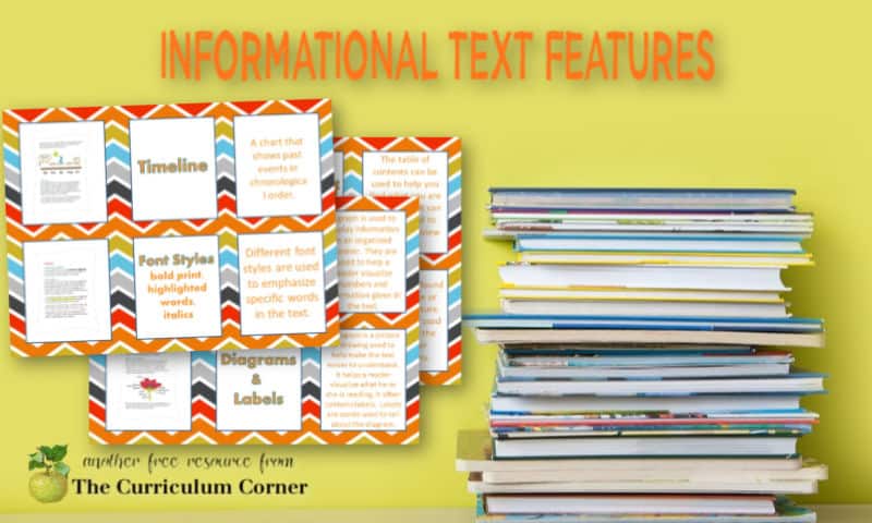 informational text features checklist clipart