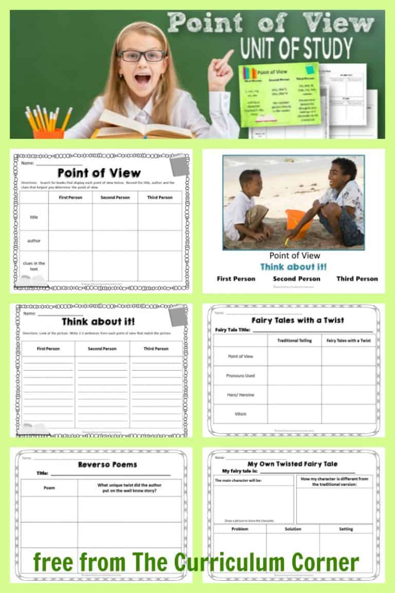 Point of View Mini-Unit - The Curriculum Corner 4-5-6