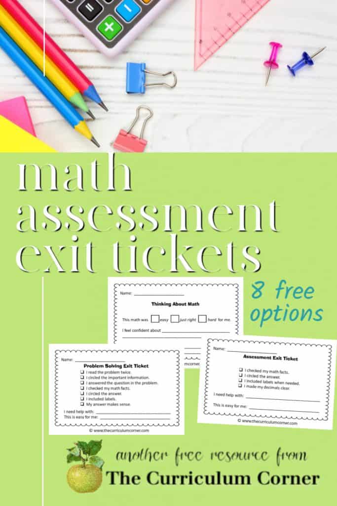 These math assessment exit tickets are a way to know what your students are thinking and feeling after a math assessment.