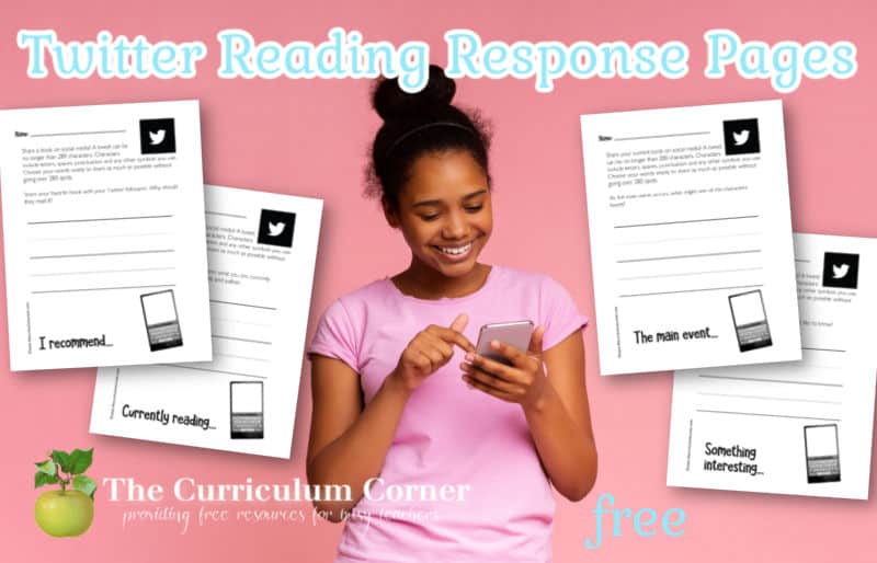 Download these Twitter reading response pages to guide student responses during independent reading.