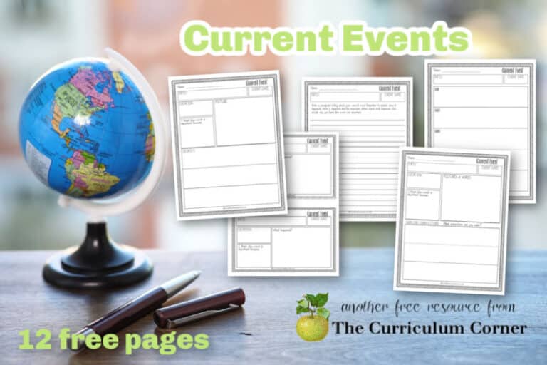 current-events-worksheets-the-curriculum-corner-4-5-6