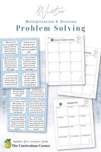 Winter Problem Solving Mult & Div - The Curriculum Corner 4-5-6