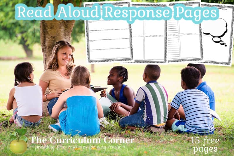 Download these free read aloud listening response pages to share with your students as you read in class.